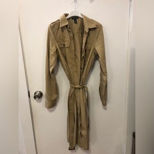 XS Ralph Lauren 100% Cotton Mid Trench Coat/ Dress Beige